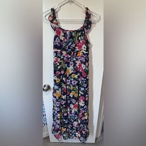 Speechless Girls' Flutter Sleeve Chiffon Maxi Dress